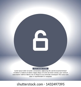 Vector icon lock 10 EPS . Lorem Ipsum Illustration design