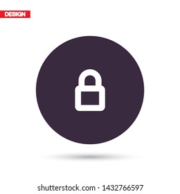 Vector icon lock 10 EPS 