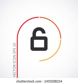 Vector icon lock 10 EPS . Lorem Ipsum Illustration design