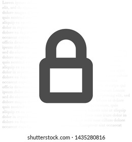 Vector icon lock 10 EPS . Lorem Ipsum Illustration design