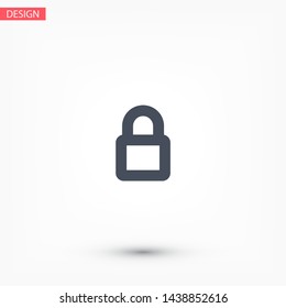 Vector icon lock 10 EPS . Lorem Ipsum Illustration design