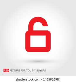 Vector icon lock 10 EPS . Lorem Ipsum Illustration design