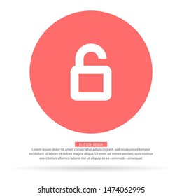 Vector icon lock 10 EPS . Lorem Ipsum Illustration design