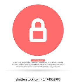 Vector icon lock 10 EPS . Lorem Ipsum Illustration design