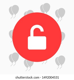 Vector icon lock 10 EPS . Lorem Ipsum Illustration design
