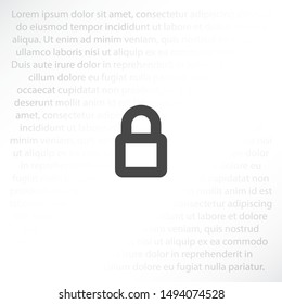 Vector icon lock 10 EPS . Lorem Ipsum Illustration design