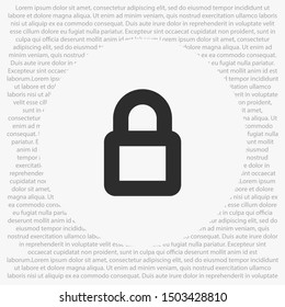 Vector icon lock 10 EPS . Lorem Ipsum Illustration design