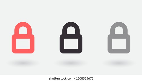 Vector icon lock 10 EPS . Lorem Ipsum Illustration design