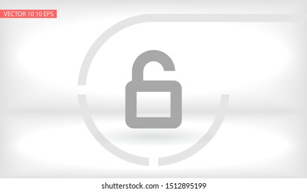 Vector icon lock 10 EPS . Lorem Ipsum Illustration design