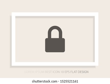 Vector icon lock 10 EPS . Lorem Ipsum Illustration design
