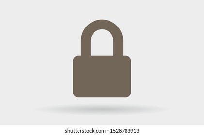 Vector icon lock 10 EPS . Lorem Ipsum Illustration design