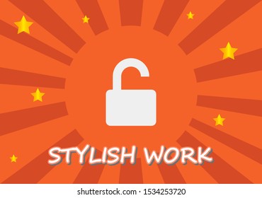 Vector icon lock 10 EPS . Lorem Ipsum Illustration design
