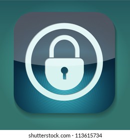 a vector icon with lock inside