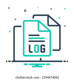 Vector icon for logfile