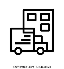 Vector Icon Of Logistics can be used in app, business, and its kind with Line Style