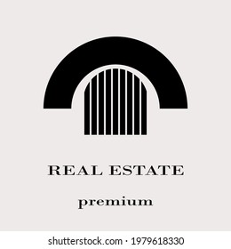 vector icon logo abstract illustration of housing
