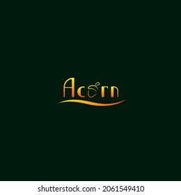 vector icon logo, acorn
, in neon style