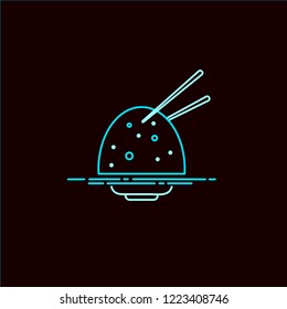Vector icon and logo for asian, japan food and seafood. Editable outline stroke size. Line flat contour, thin and linear design. Simple icons. Concept illustration. Sign, symbol, element.