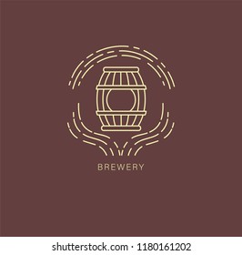 Vector icon and logo beer and brewery