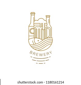 Vector icon and logo beer and brewery
