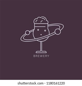 Vector icon and logo beer and brewery