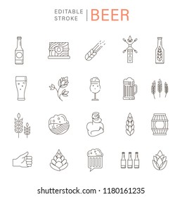 Vector icon and logo beer and brewery