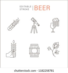 Vector icon and logo beer and brewery