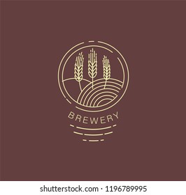 Vector icon and logo beer and brewery