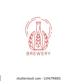 Vector icon and logo beer and brewery