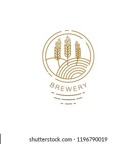 Vector icon and logo beer and brewery