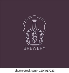 Vector icon and logo beer and brewery