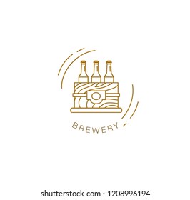 Vector icon and logo beer and brewery