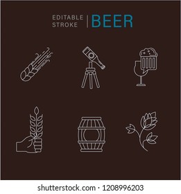 Vector icon and logo beer and brewery