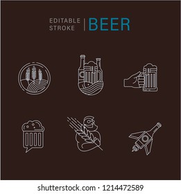 Vector icon and logo beer and brewery