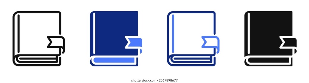 Vector icon or logo of a book related to school and university education, library and literature. Symbol for website or app ui, logo design, illustration