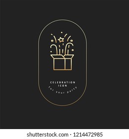 Vector icon and logo celebration merry Christmas and Happy New Year