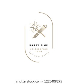 Vector icon and logo celebration Merry Christmas and Happy New Year . Editable outline stroke size. Line flat contour, thin and linear design. Simple icons. Concept illustration. Sign, symbol, element