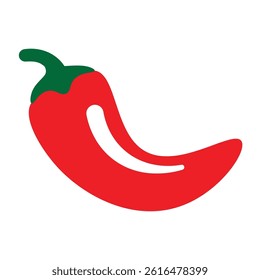 vector, icon or logo of chili fruit, the design is very simple, has a red color looks very fresh and bright, you can download our vector as you wish, can be used as a logo, vector icon, background, et