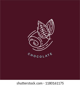 Vector icon and logo for chocolate and sweet