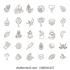 Vector icon and logo for chocolate and sweet