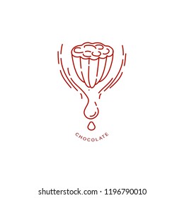Vector icon and logo for chocolate and sweet