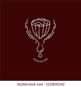Vector icon and logo for chocolate and sweet