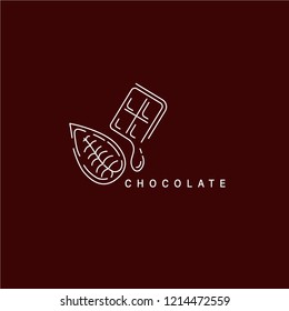 Vector icon and logo for chocolate and sweet