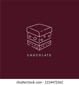 Vector icon and logo for chocolate and sweet