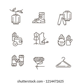 Vector icon and logo for clothes and accessories. Editable outline stroke