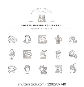 Vector icon and logo for coffee making equipment