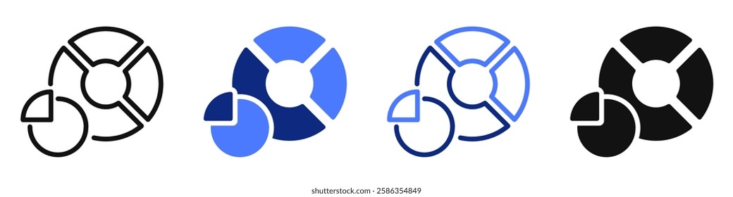 Vector icon or logo of data graph related to statistics, infographic, data analytics. Symbol for website or app ui, logo design, illustration