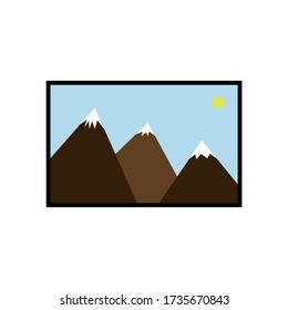 Vector icon icon. logo, emblem. vector icon photo gallery, color, exhibition. vector illustration