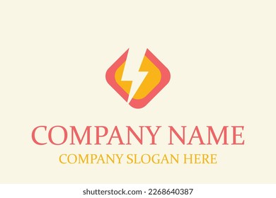 vector icon logo of energy, charge and Fast