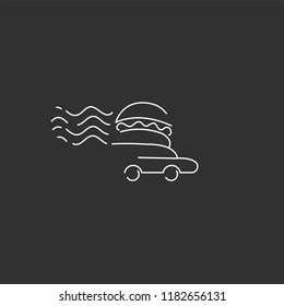 Vector icon and logo for food online deliwery
